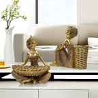 Decorative Deer Figurine with Glitter Details | High & Bury