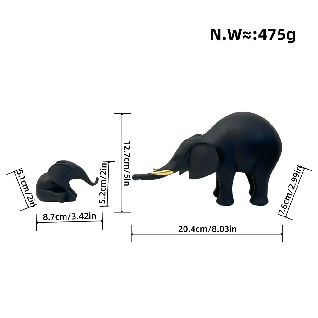 Decorative Elephant Family Sculpture | High & Bury