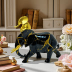 Decorative Elephant Figurine Soft Textile Ceramic | High & Bury