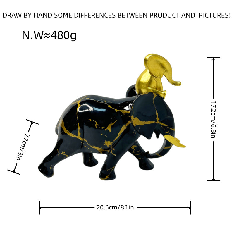 Decorative Elephant Figurine Soft Textile Ceramic | High & Bury