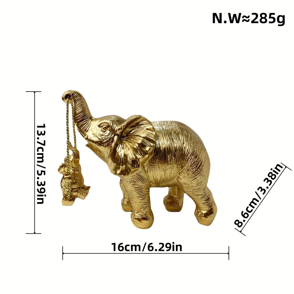 Decorative Elephant Figurine with Child | High & Bury