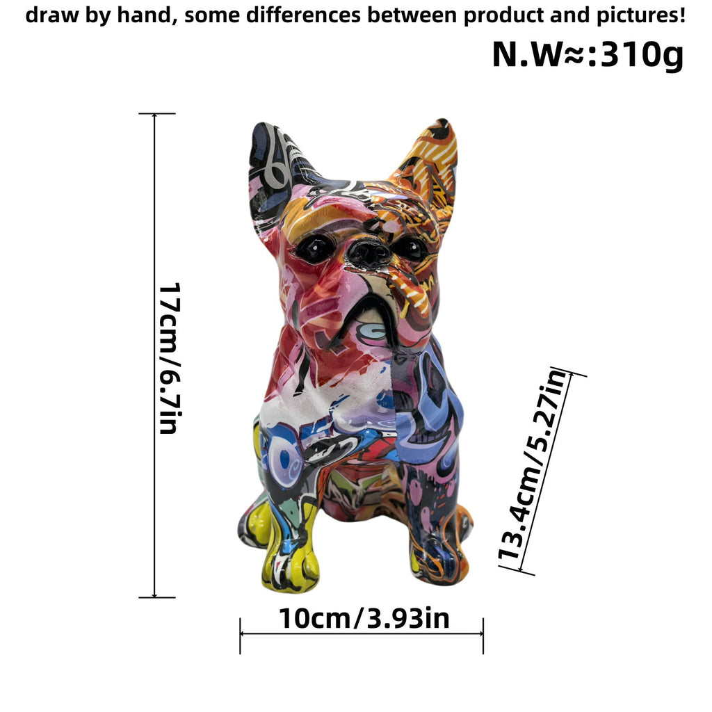 Decorative Figure of a French Bulldog Ceramic Handcrafted | High & Bury