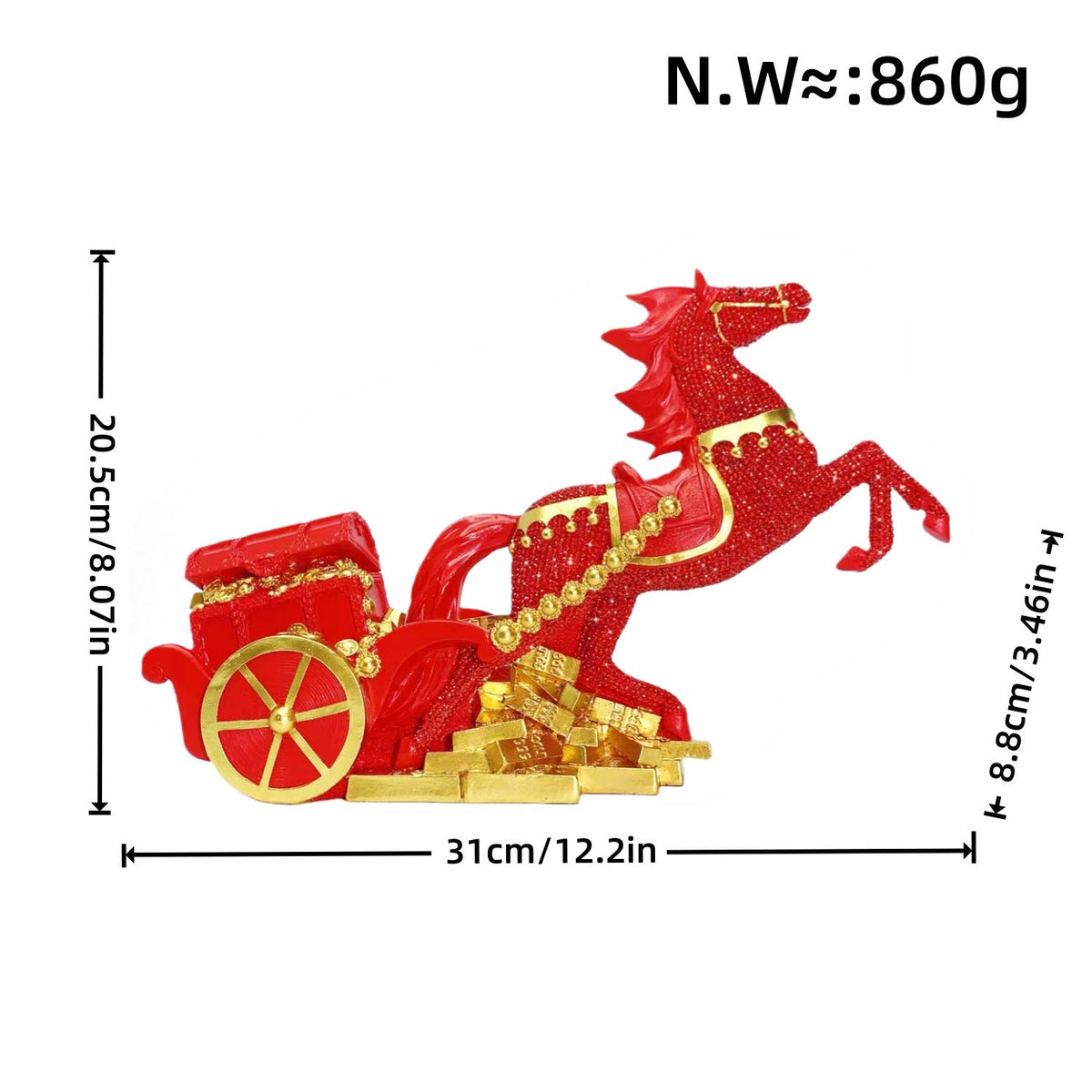 Decorative Figure Red Gold | High & Bury
