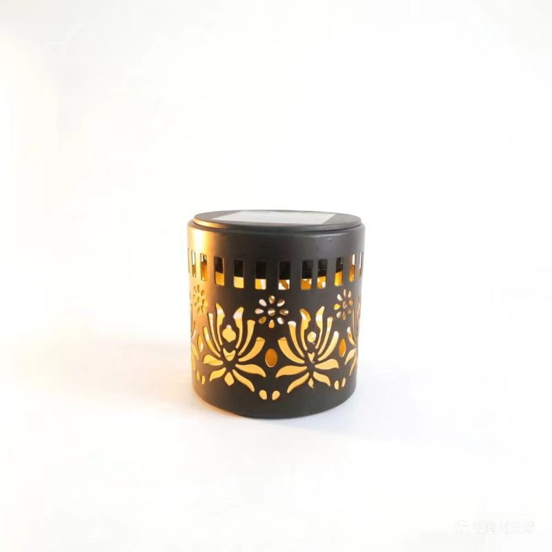 Decorative Filigree Metal Tealight Lantern with Reflective Inner Lining | High & Bury