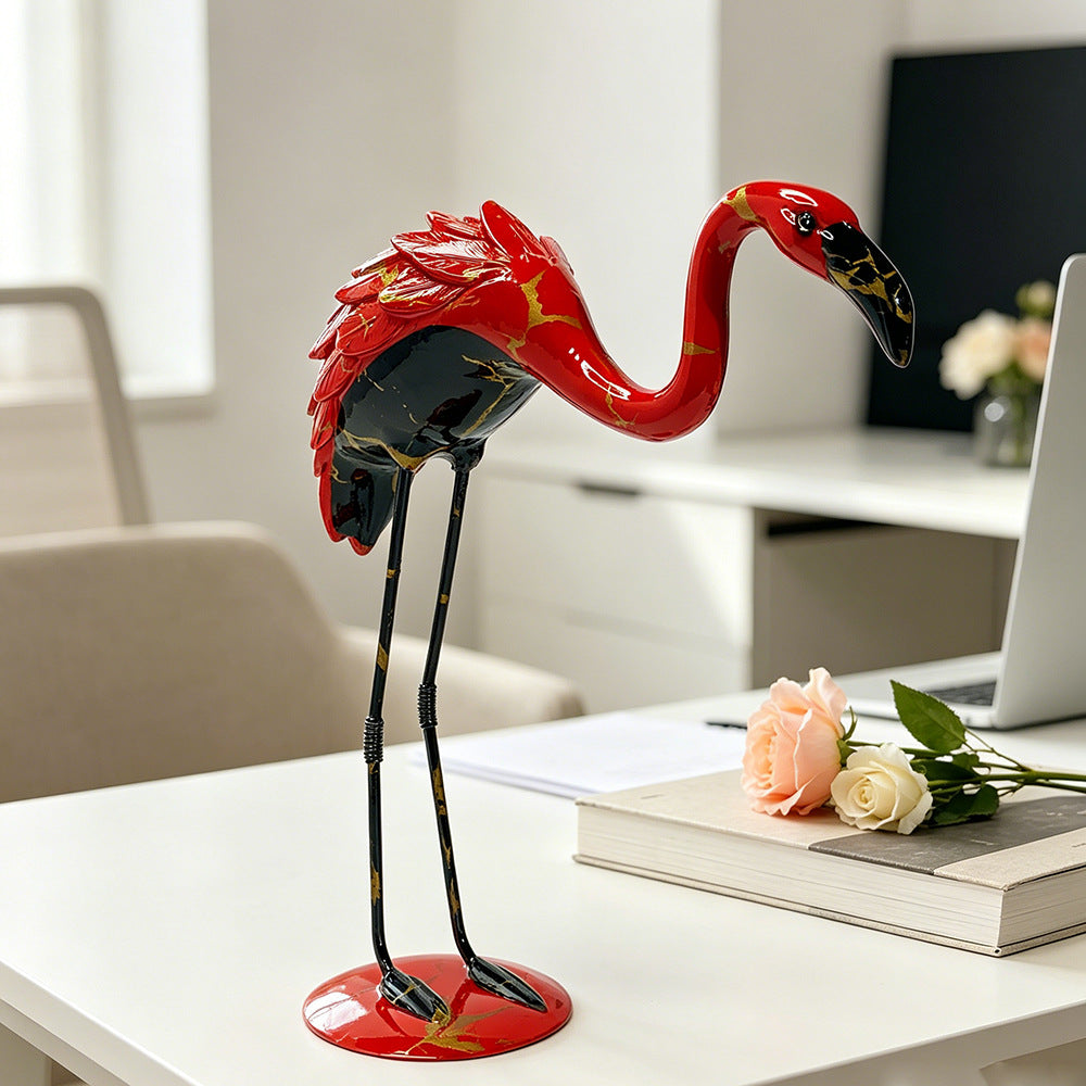 Decorative Flamingo Sculpture | High & Bury