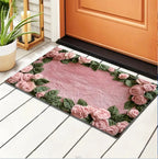 Decorative Floral Area Mat Non Slip | High & Bury