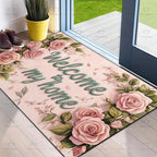 Decorative Floral Area Mat Non Slip | High & Bury