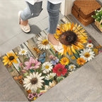 Decorative Floral Area Mat Non Slip | High & Bury