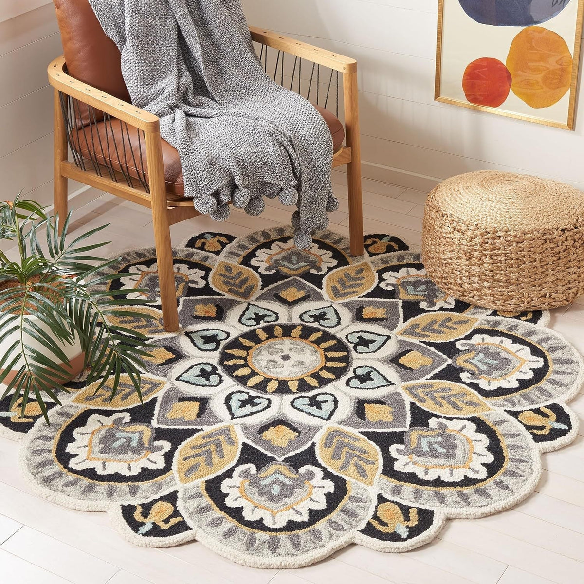 Decorative Floral Area Rug | High & Bury