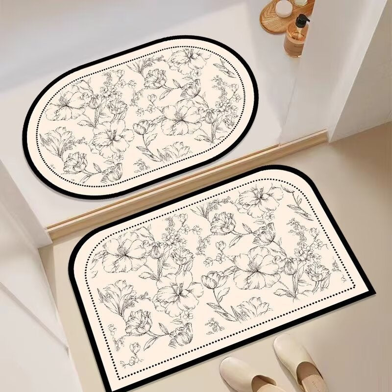 Decorative Floral Entryway Mat | High & Bury