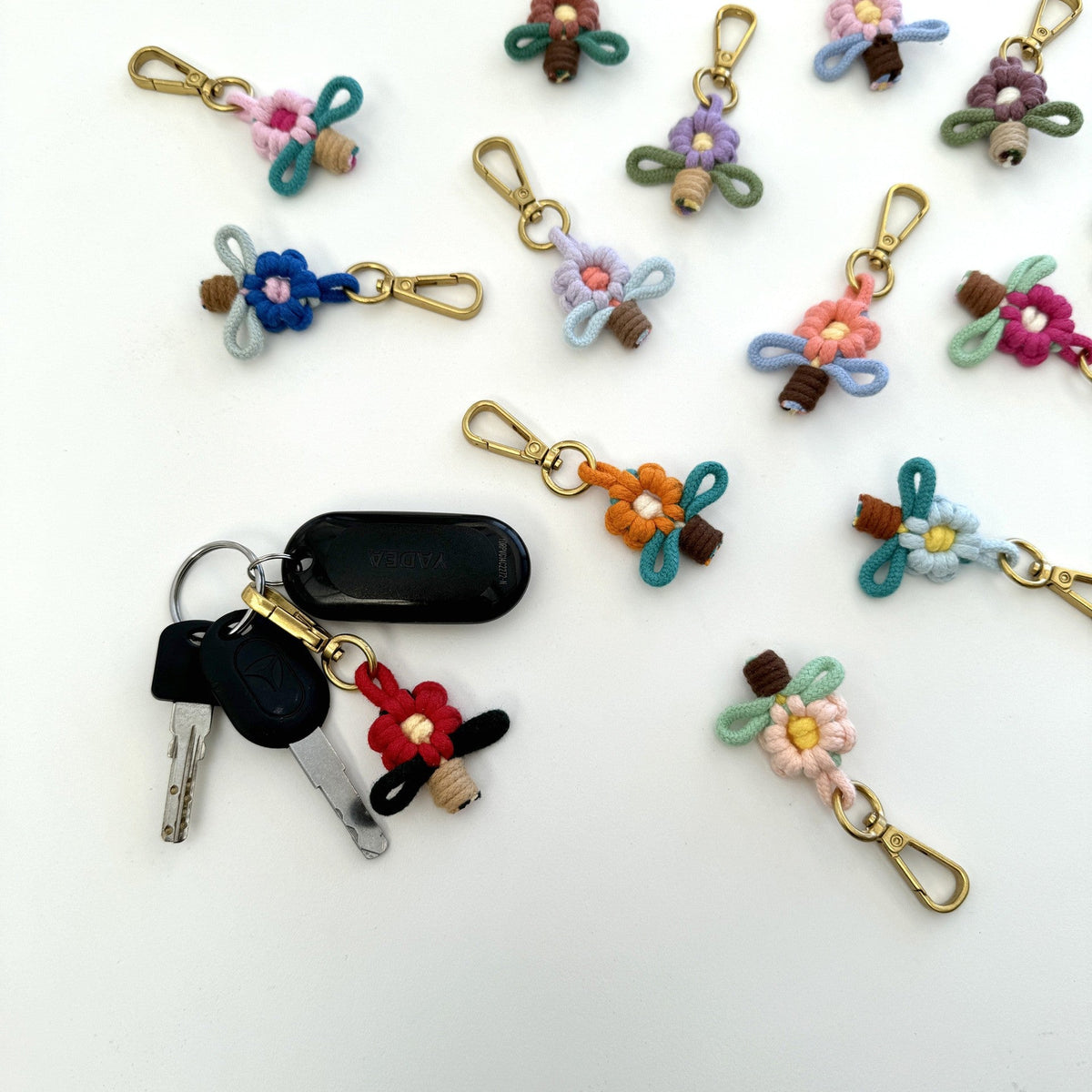 Decorative Floral Keychain | High & Bury