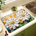 Decorative Floral Kitchen Mat | High & Bury