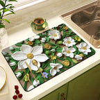 Decorative Floral Kitchen Mat | High & Bury