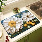 Decorative Floral Kitchen Mat | High & Bury