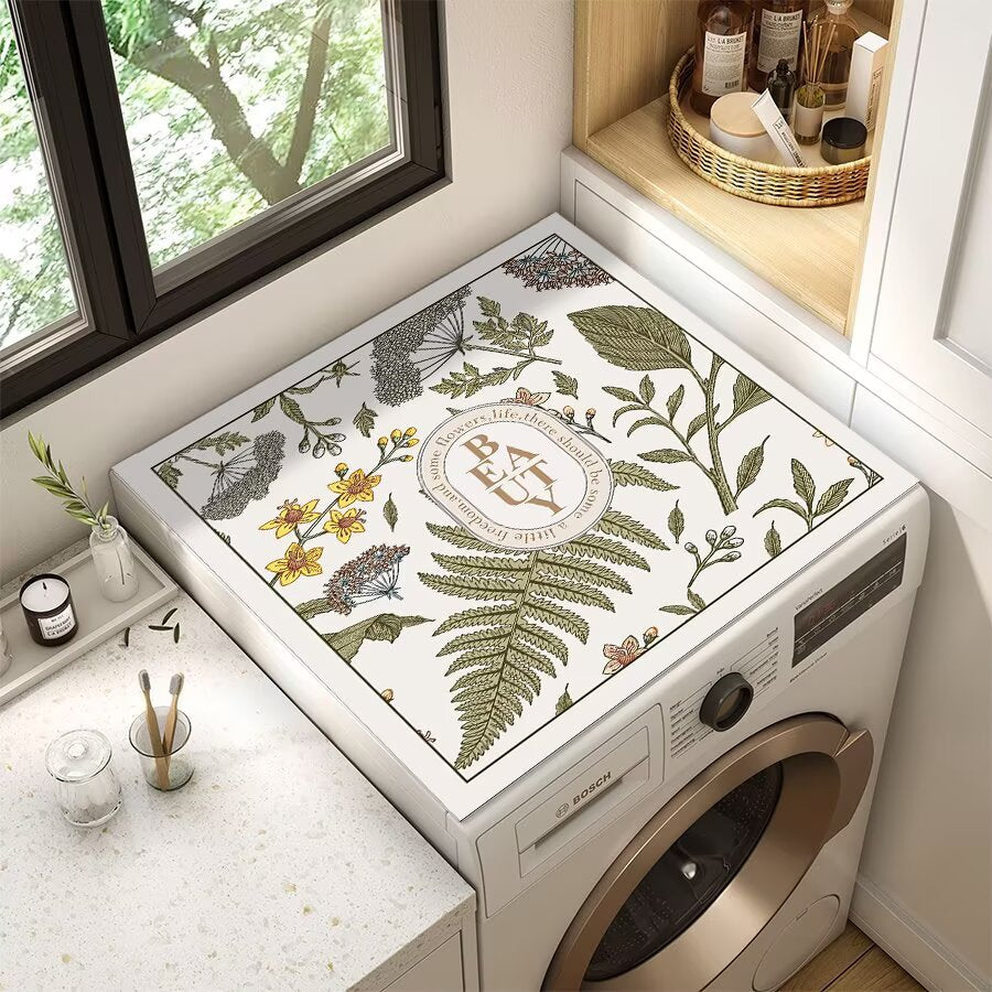 Decorative Floral Laundry Counter Mat | High & Bury