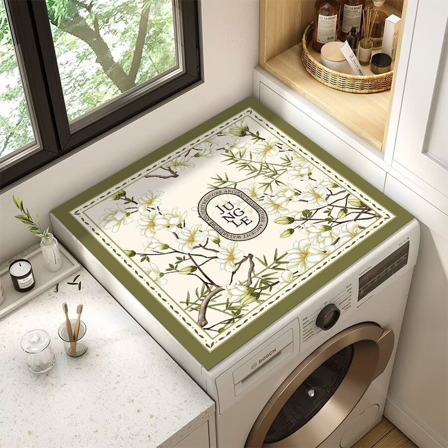 Decorative Floral Laundry Counter Mat | High & Bury