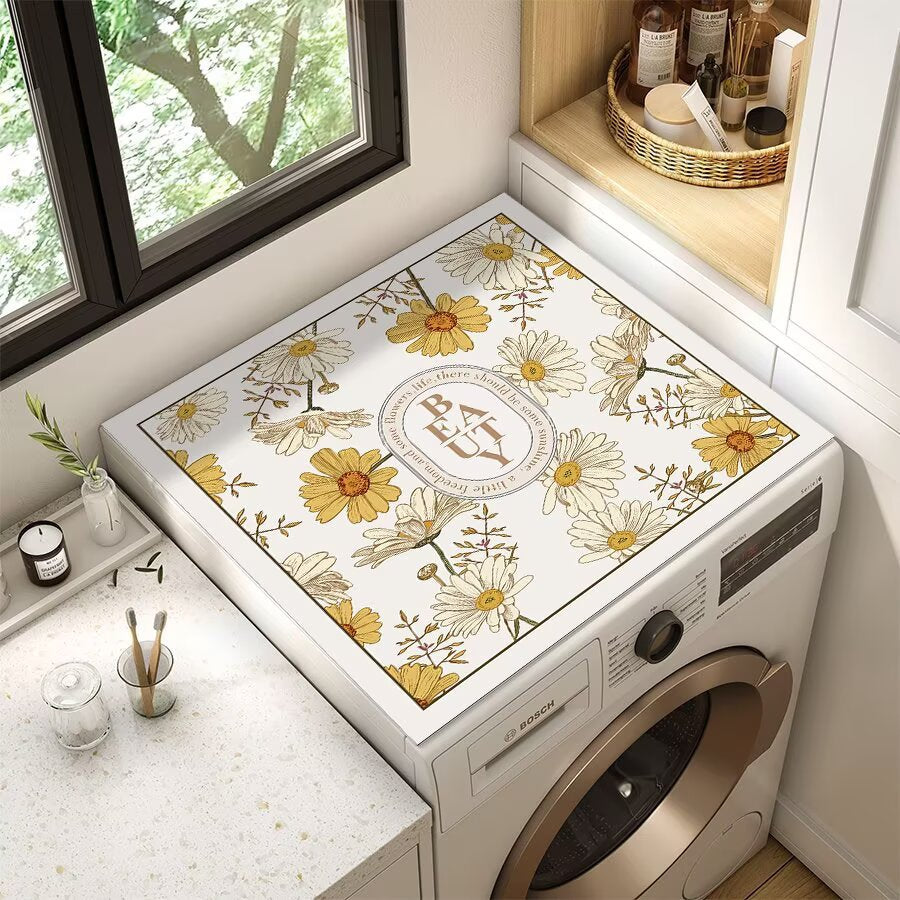 Decorative Floral Laundry Counter Mat | High & Bury