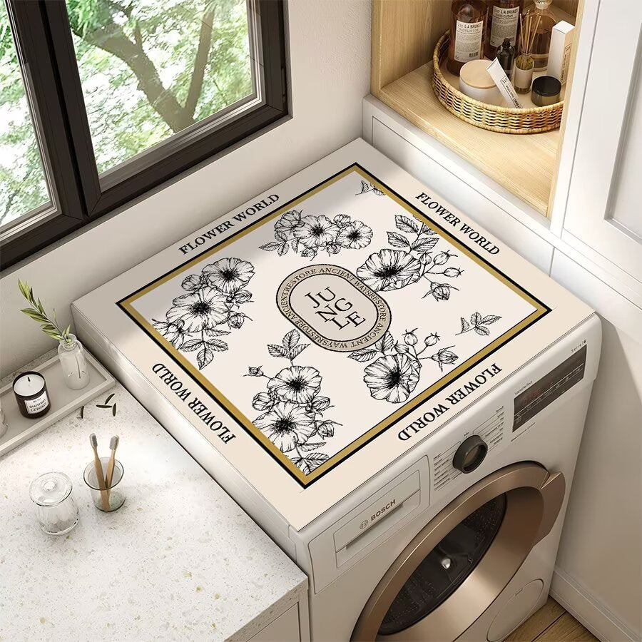 Decorative Floral Laundry Counter Mat | High & Bury