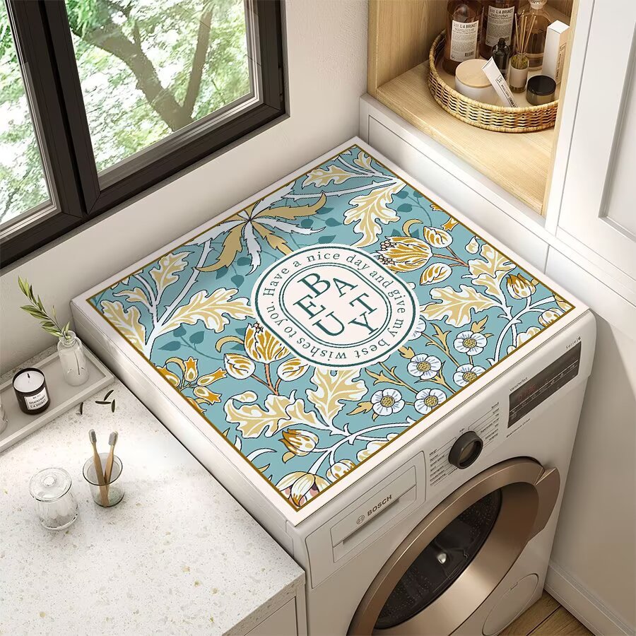 Decorative Floral Laundry Counter Mat | High & Bury