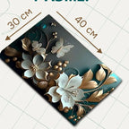 Decorative Floral Memory Foam Area Mat | High & Bury