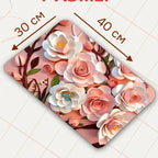 Decorative Floral Memory Foam Area Mat | High & Bury