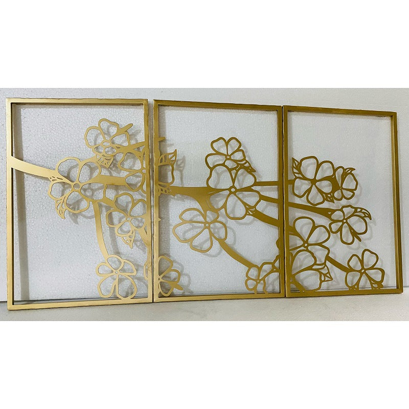 Decorative Floral Metal Wall Art Panel | High & Bury