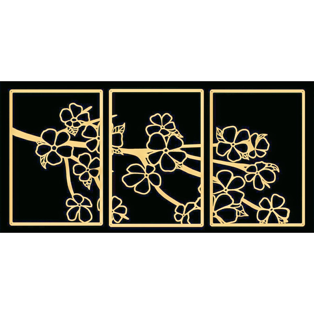 Decorative Floral Metal Wall Art Panel | High & Bury
