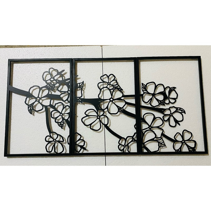 Decorative Floral Metal Wall Art Panel | High & Bury