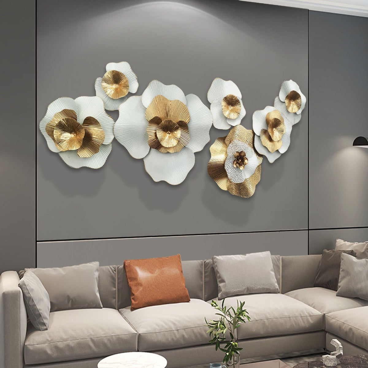 Decorative Floral Wall Art Sculpture 47 × 23 × 2 Inch | High & Bury
