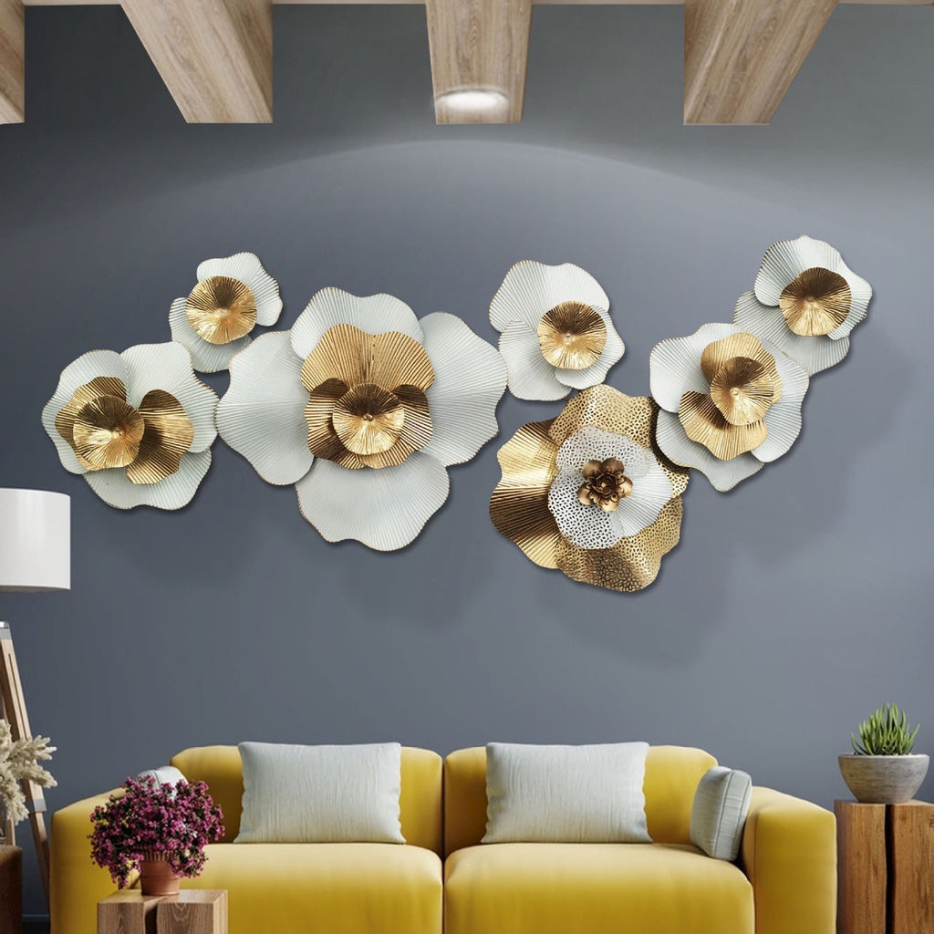 Decorative Floral Wall Art Sculpture 47 × 23 × 2 Inch | High & Bury