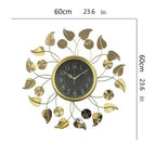 Decorative Floral Wall Clock Metal | High & Bury