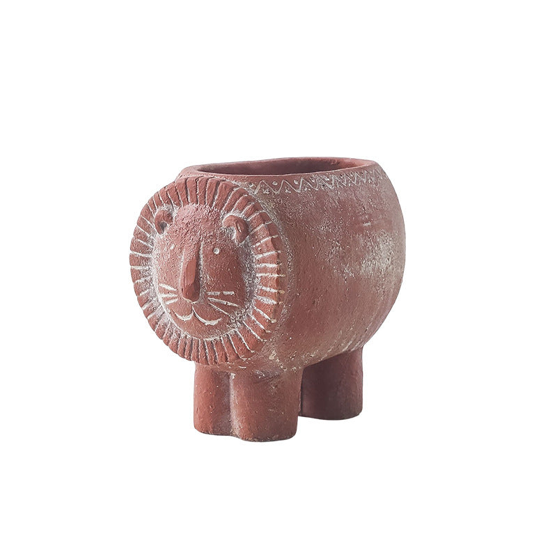 Decorative Flower Pot Brick Red | High & Bury