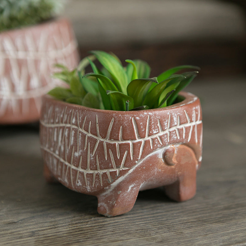 Decorative Flower Pot Ceramic Handcrafted | High & Bury