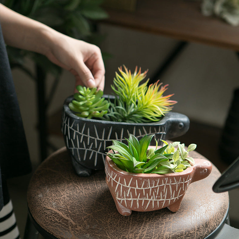Decorative Flower Pot Ceramic Handcrafted | High & Bury