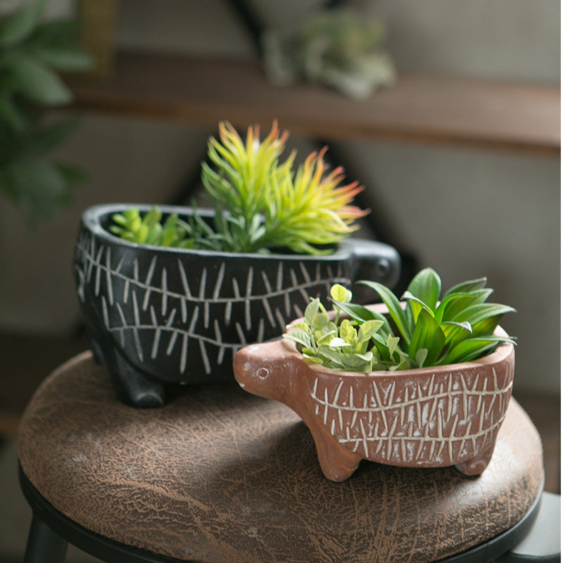 Decorative Flower Pot Ceramic Handcrafted | High & Bury