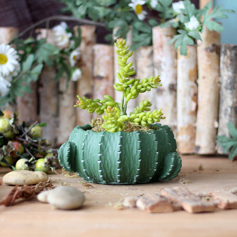 Decorative Flower Pot in Cactus Design | High & Bury