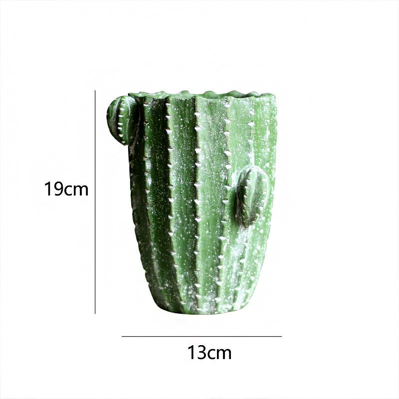 Decorative Flower Pot in Cactus Design | High & Bury