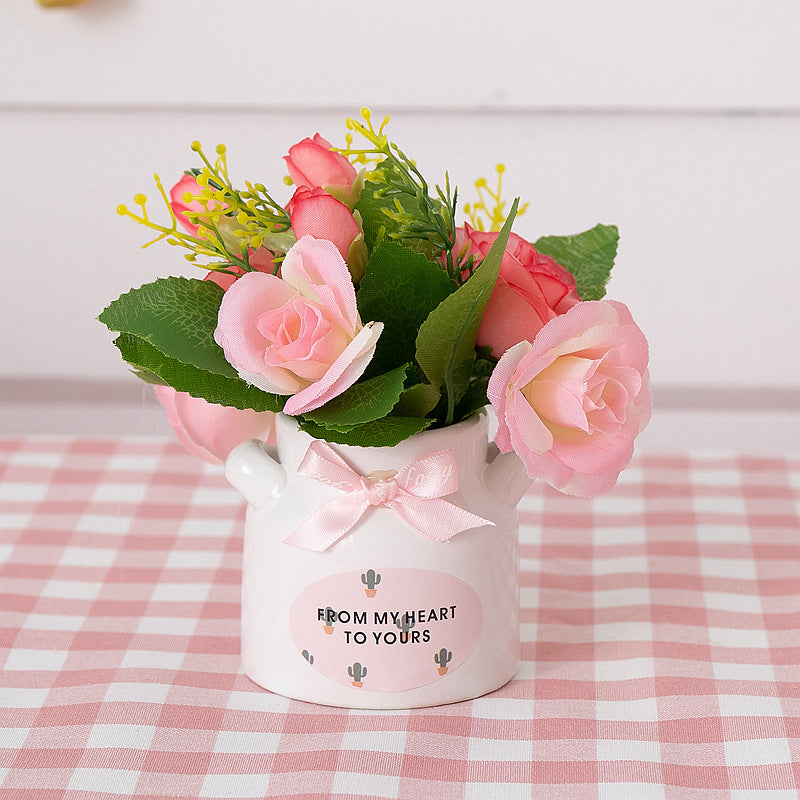 Decorative Flower Pot Pink Lilac | High & Bury