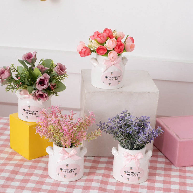 Decorative Flower Pot Pink Lilac | High & Bury