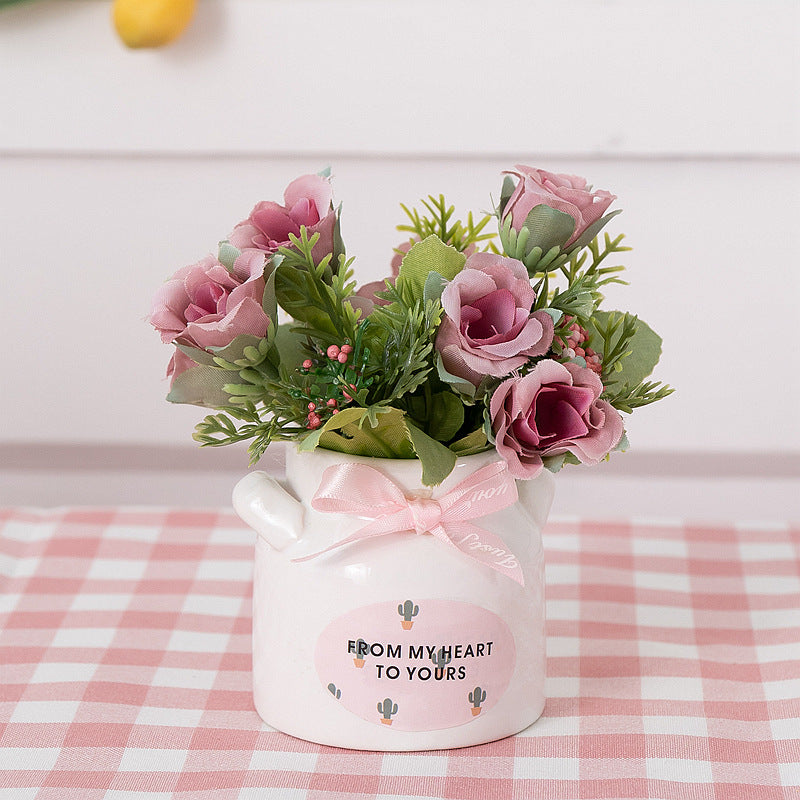 Decorative Flower Pot Pink Lilac | High & Bury