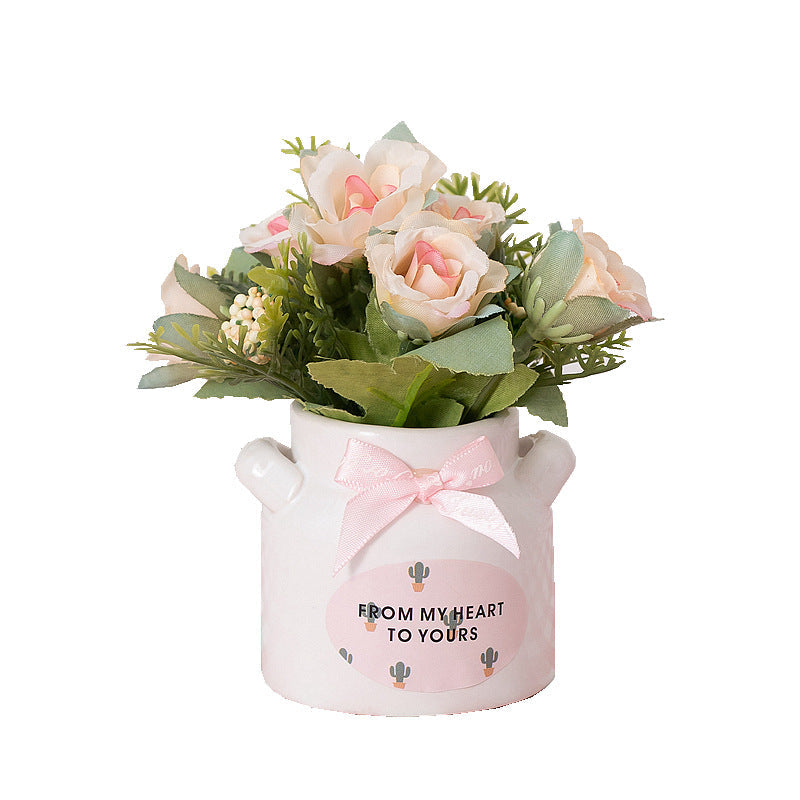 Decorative Flower Pot Pink Lilac | High & Bury