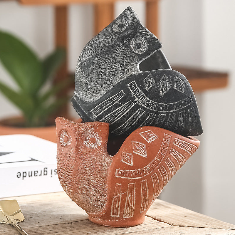 Decorative Flower Pot Red Black | High & Bury