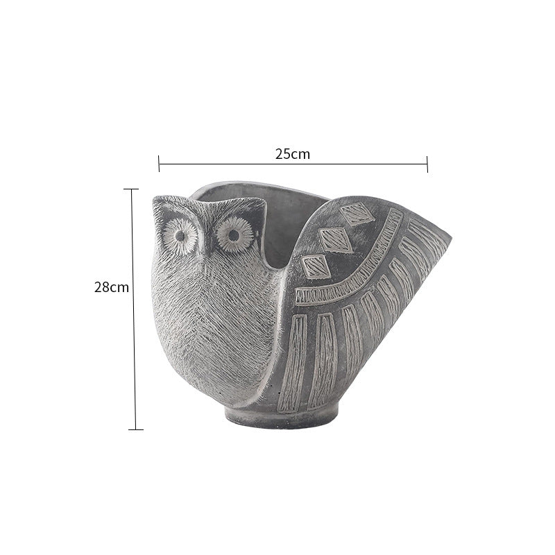 Decorative Flower Pot Red Black | High & Bury