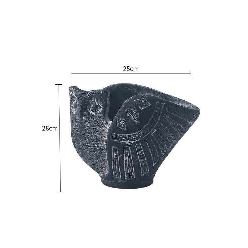 Decorative Flower Pot Red Black | High & Bury