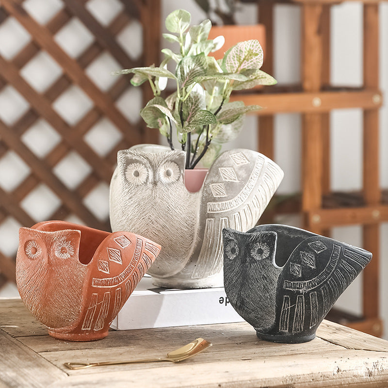 Decorative Flower Pot Red Black | High & Bury