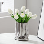 Decorative Flower Pot Silver | High & Bury