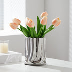 Decorative Flower Pot Silver | High & Bury