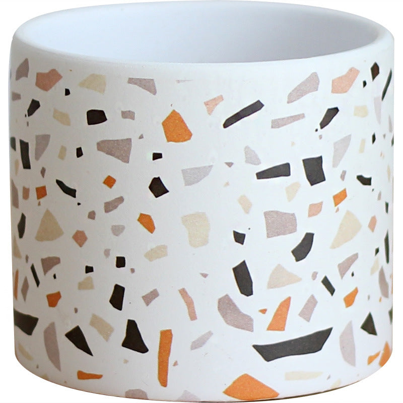 Decorative Flower Pot Soft Textile Ceramic | High & Bury