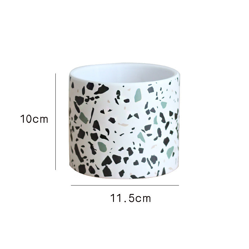 Decorative Flower Pot Soft Textile Ceramic | High & Bury