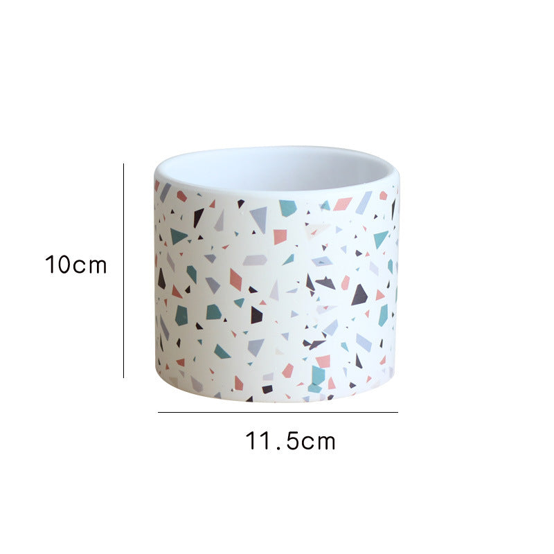 Decorative Flower Pot Soft Textile Ceramic | High & Bury